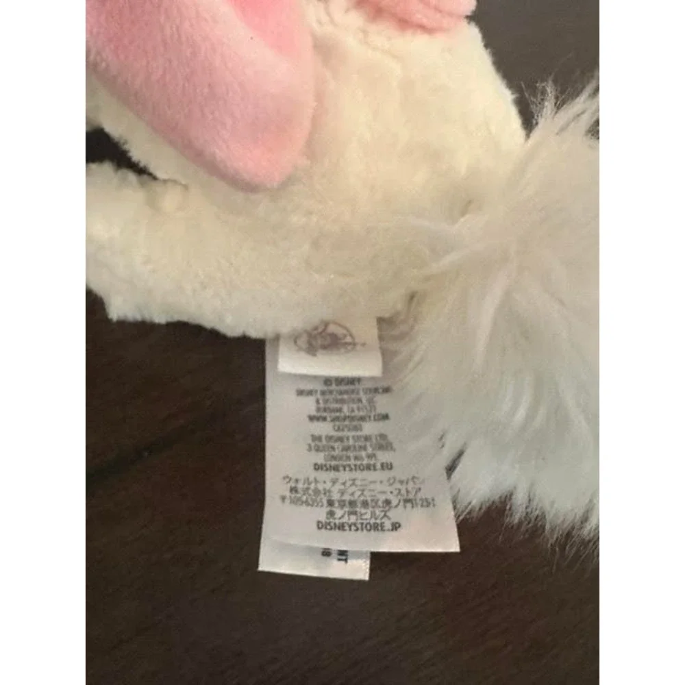 Disney Store Marie Plush The Aristocats White Kitten Pink Bow Stuffed Animal